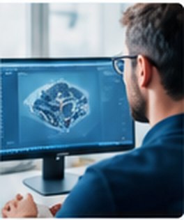Engineering-Spezialist bei der Arbeit am CAD-Arbeitsplatz